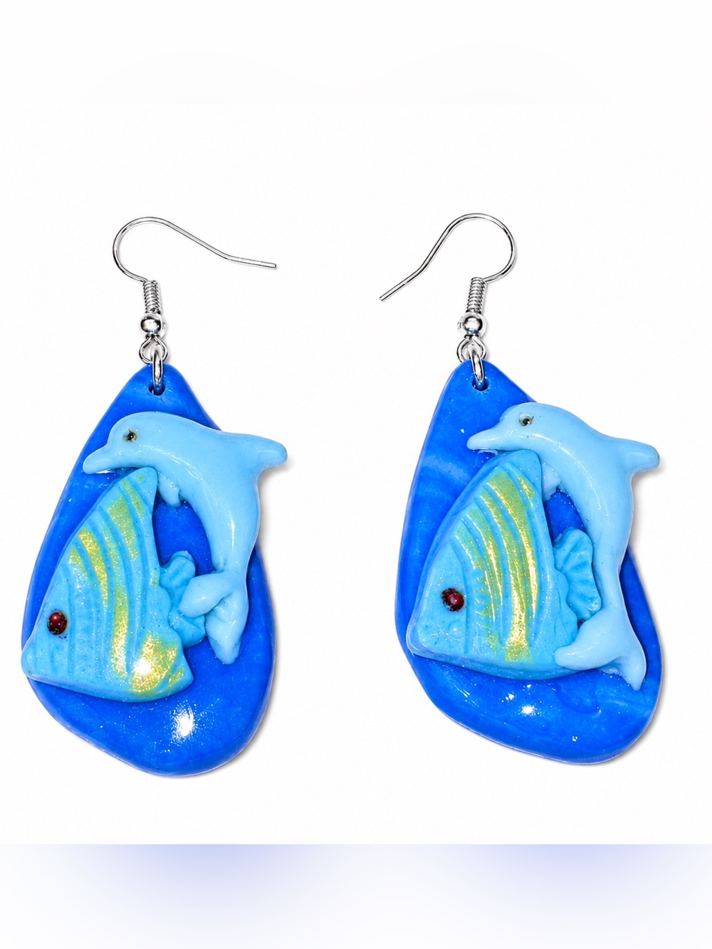 Handmade Polymer clay Under the sea Earrings